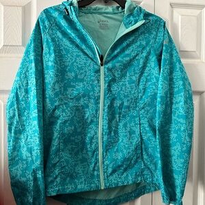 ASICS Teal Patterned Jacket size S
